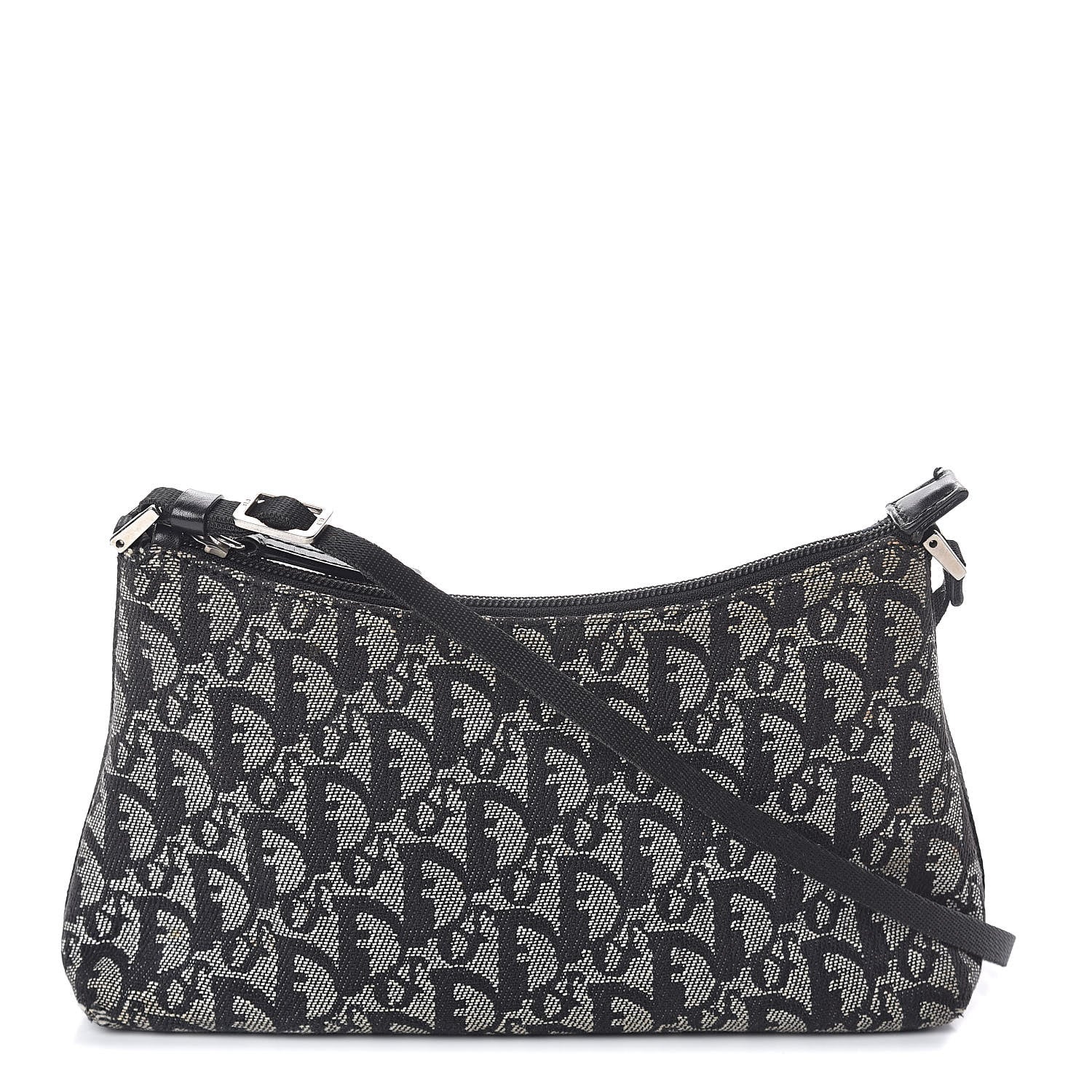 Christian Dior Monogram Shoulder Bag Pochette Black 1 of 8
