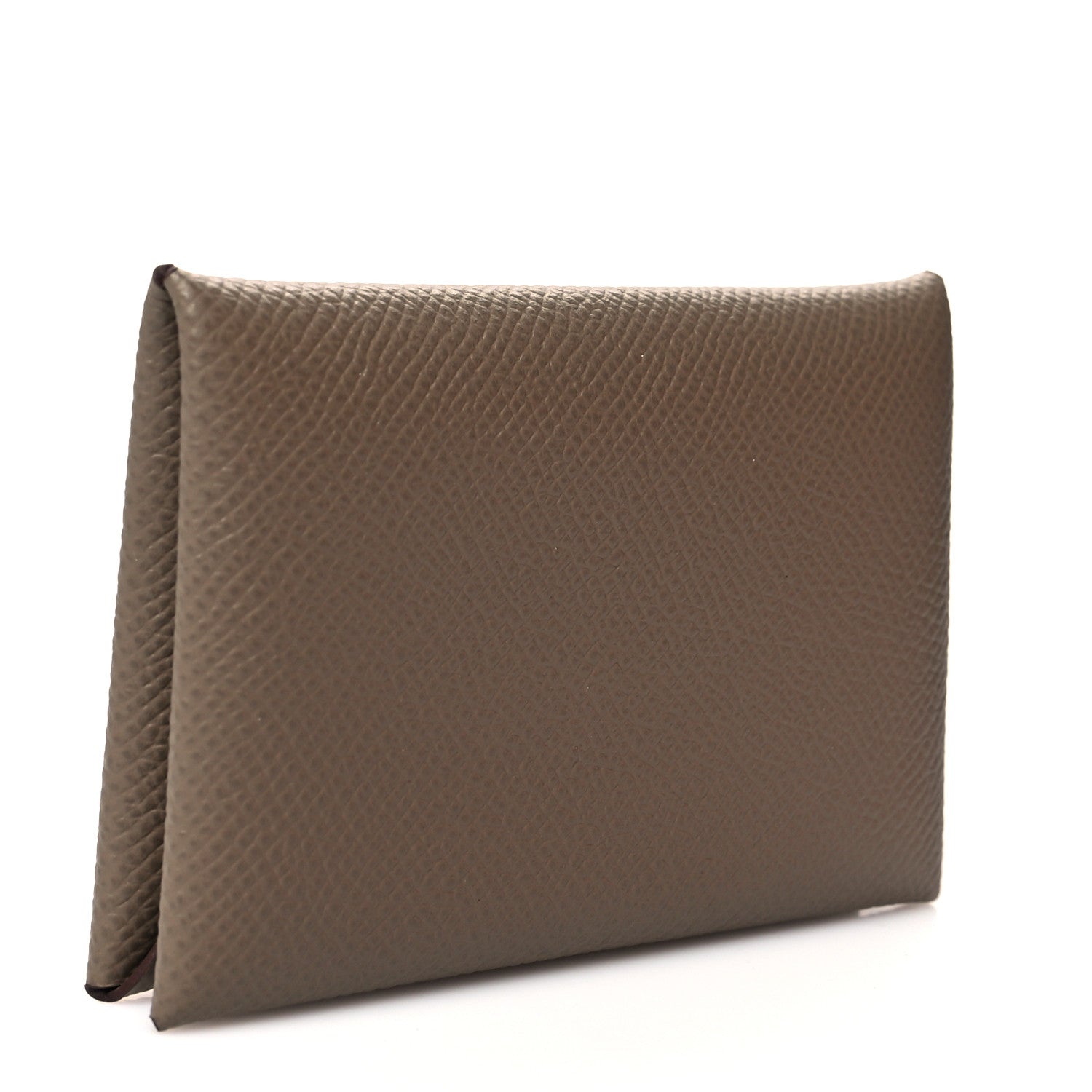 Hermes Epsom Calvi Card Case Etoupe 3 of 10
