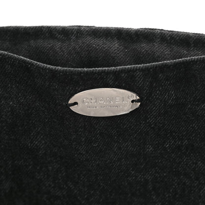 Chanel Denim Quilted Denimpression Flap Grey Black 6 of 11
