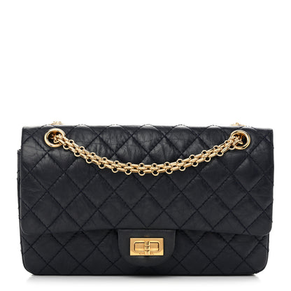 Chanel Aged Calfskin Quilted 2.55 Reissue 225 Flap Navy 1 of 14