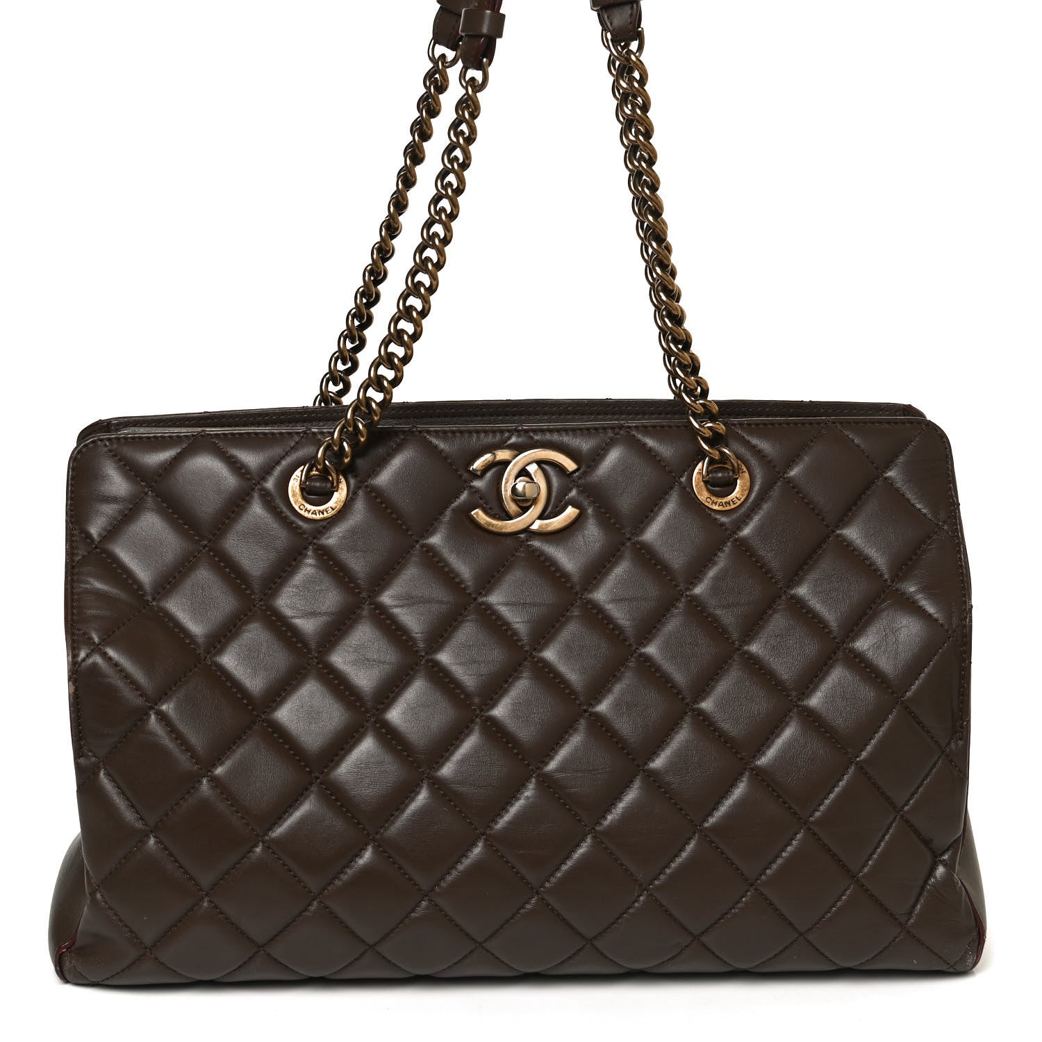 Chanel Calfskin Quilted Perfect Edge Tote Brown 7 of 9