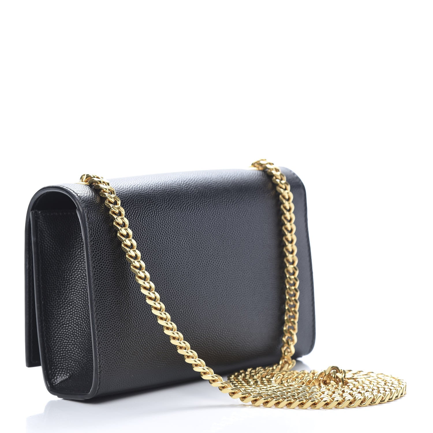 Saint Laurent Grain De Poudre Small Monogram Kate Satchel Black 3 of 10
