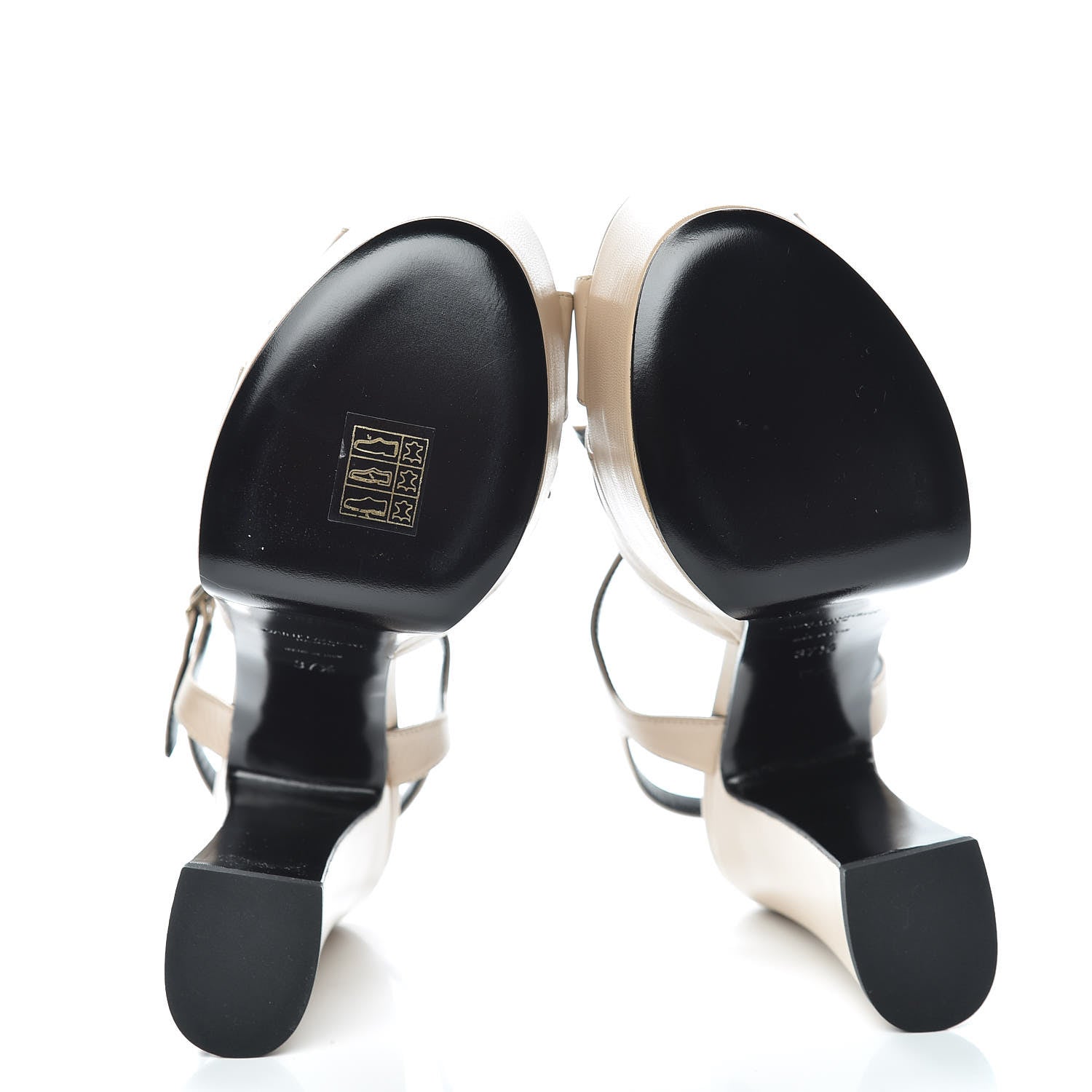 Saint Laurent Goatskin Candy 80 Platform Sandals 37.5 Powder 5 of 9