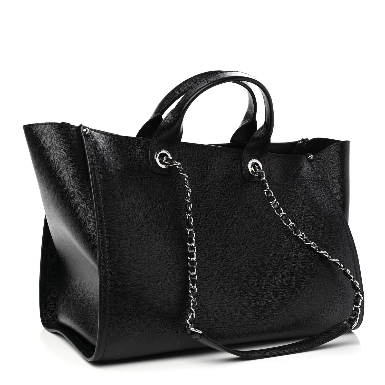 Chanel Caviar Medium Studded Deauville Tote Black 3 of 9