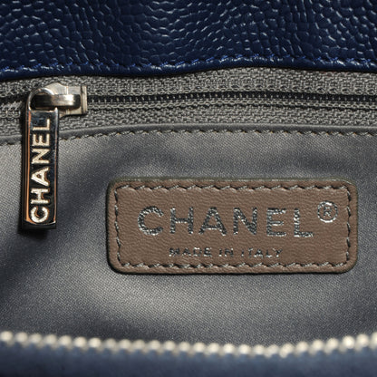 Chanel Caviar Grand Shopping Tote GST Navy 6 of 7