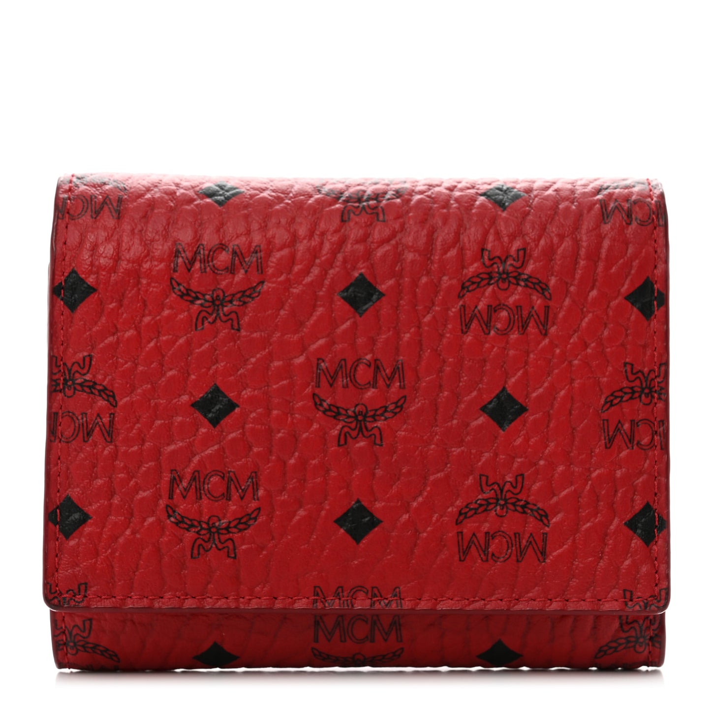 Visetos Tri-Fold Flap Wallet Red