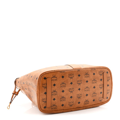MCM Visetos Medium Liz Reversible Shopper Tote Cognac 9 of 16