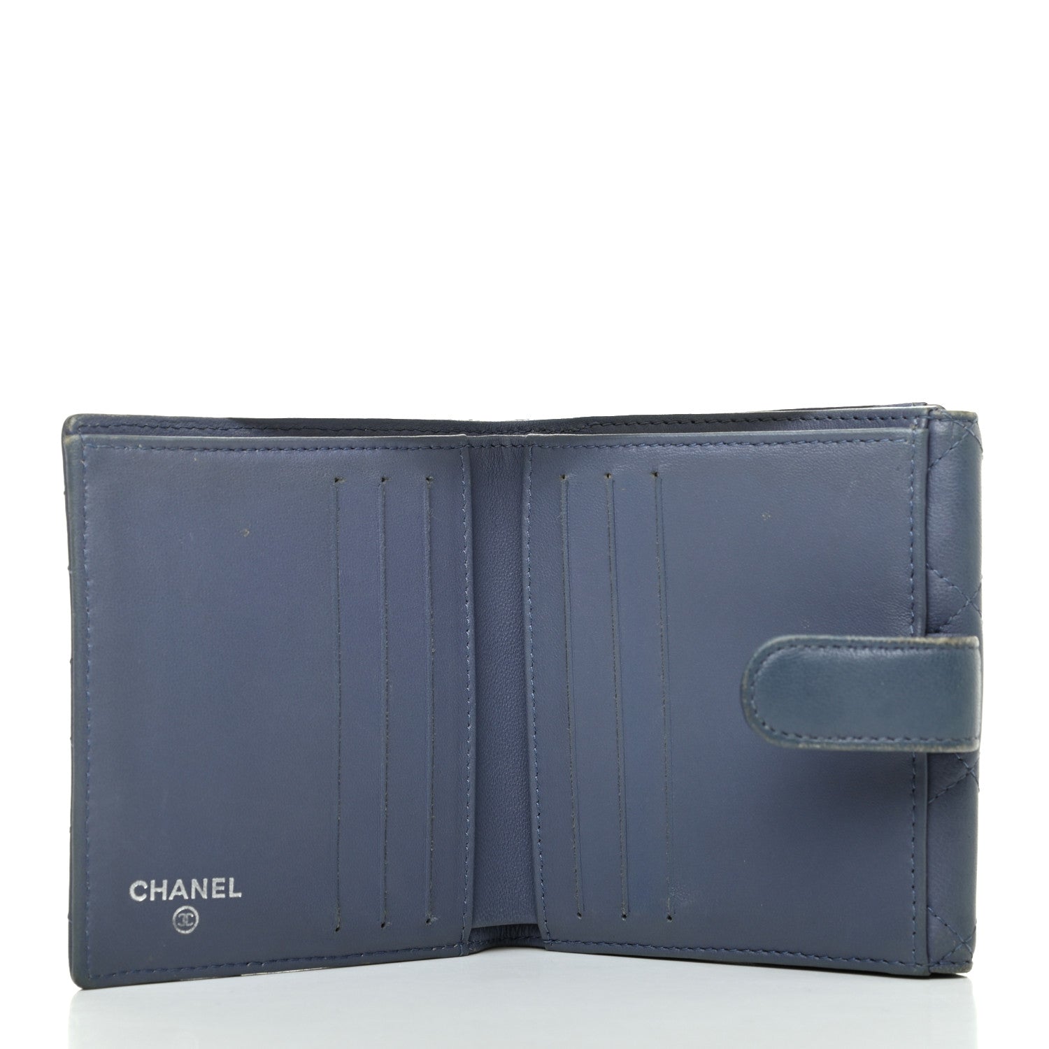 Chanel Lambskin Quilted Compact French Flap Wallet Lavender 5 of 11