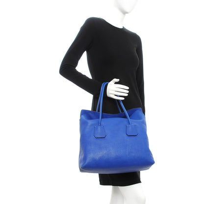 Burberry Grainy Calfskin Medium Baynard Tote Brilliant Blue 2 of 23
