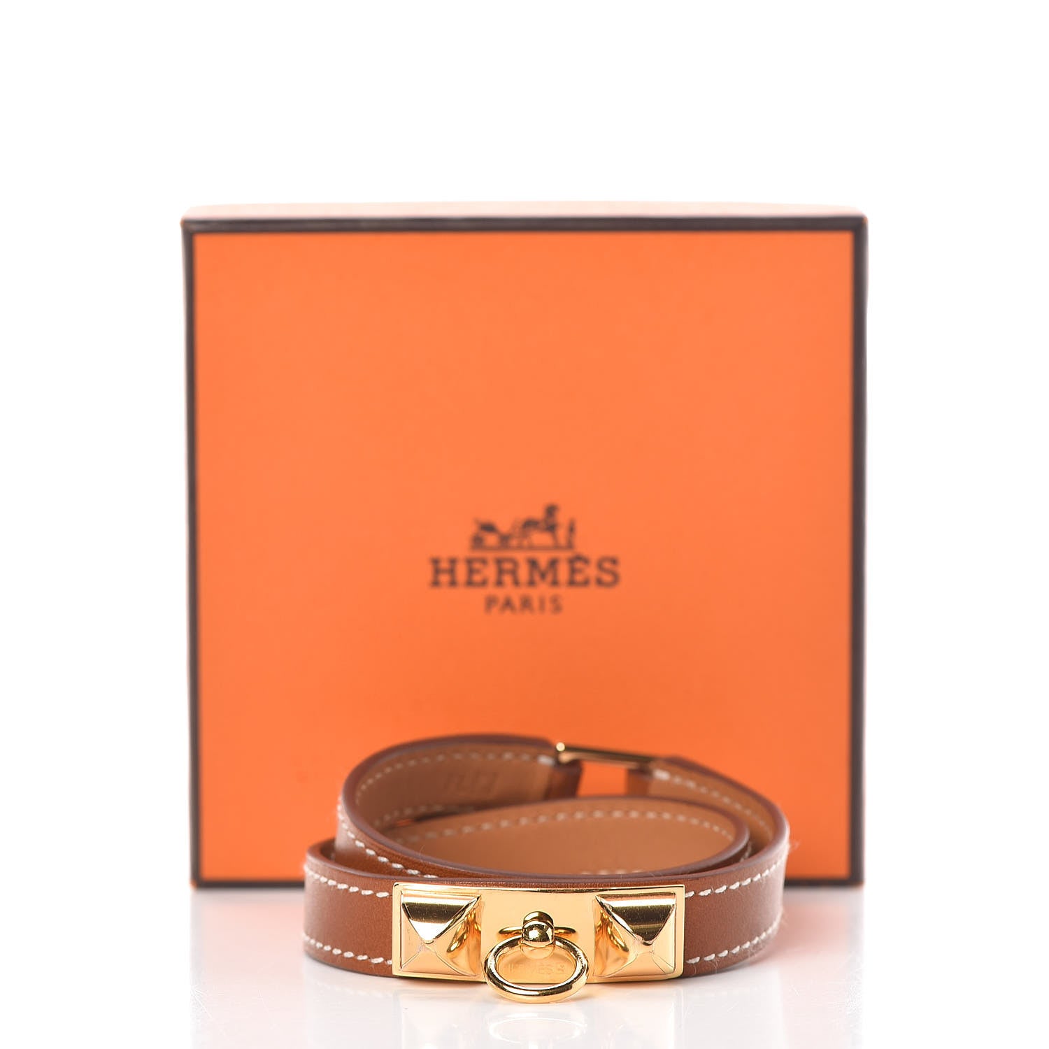 Hermes Barenia Rivale Double Tour Bracelet S Fauve 6 of 6