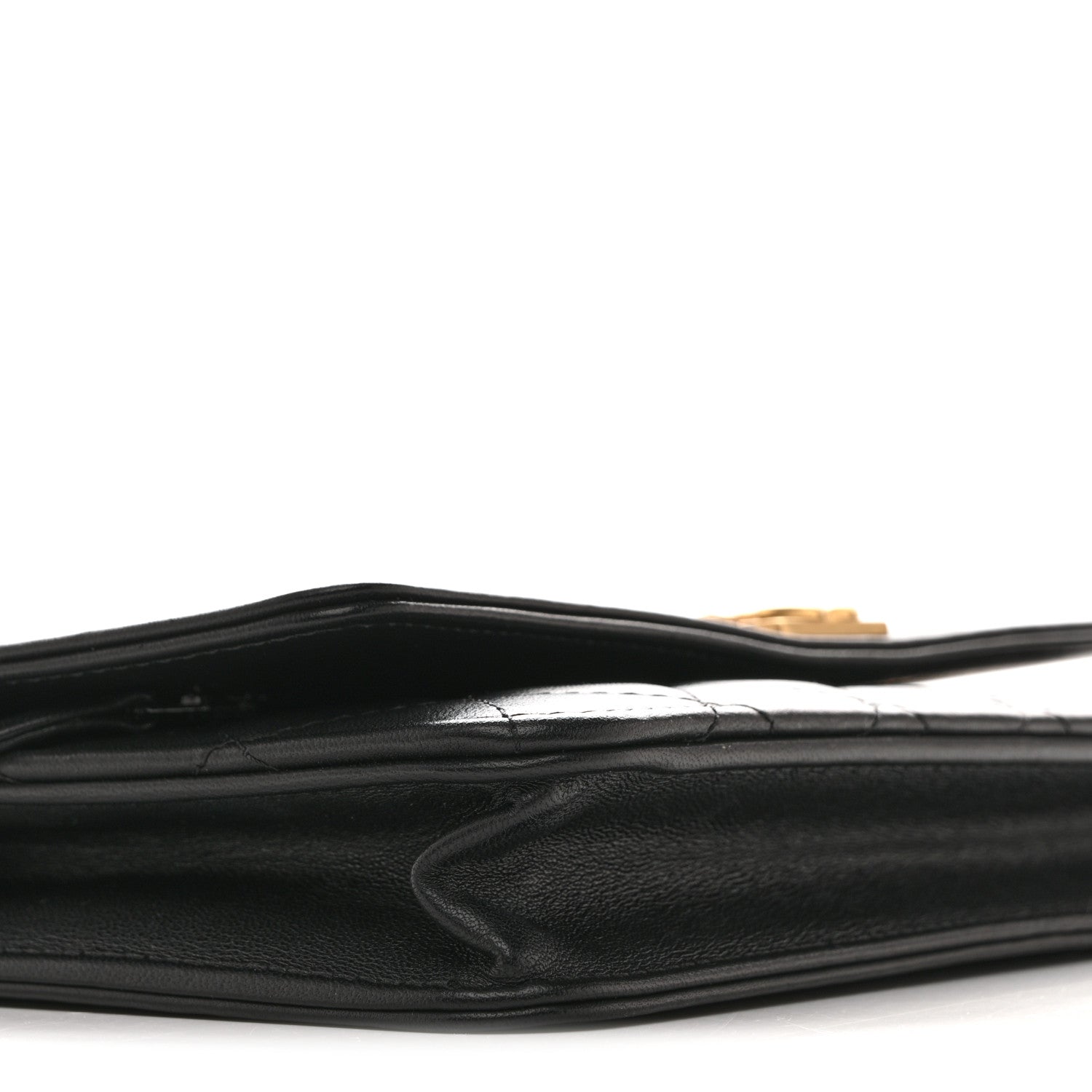 Chanel Lambskin Quilted Boy Wallet On Chain WOC Black 10 of 15