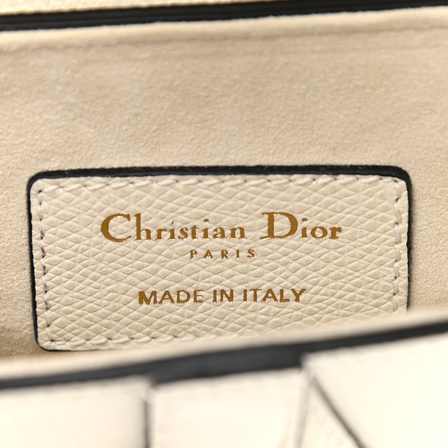 Christian Dior Grained Calfskin Mini Saddle Bag White 6 of 12