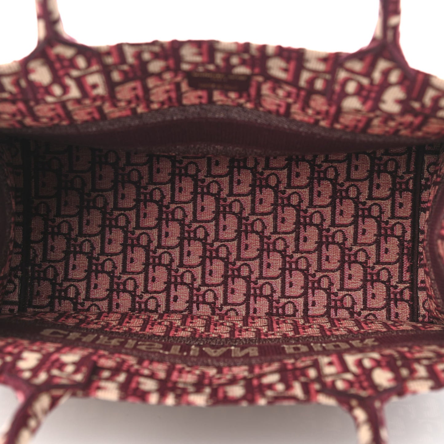 Oblique Medium Book Tote Burgundy Multicolor
