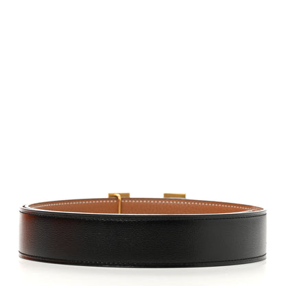 Hermes Swift Togo 32mm H Belt 80 Black Gold 2 of 5