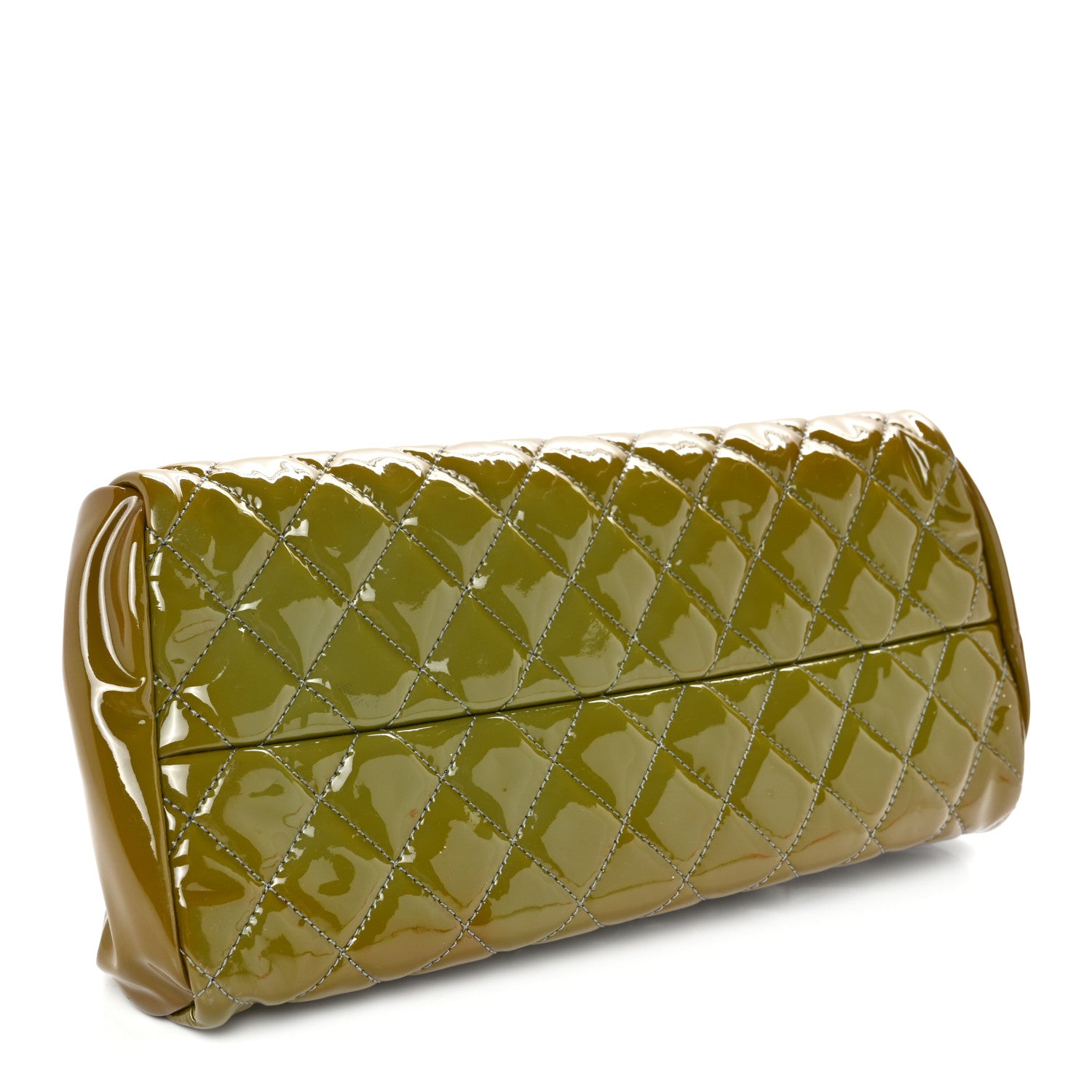 Chanel Patent Quilted Small Just Mademoiselle Light Khaki 4 of 10