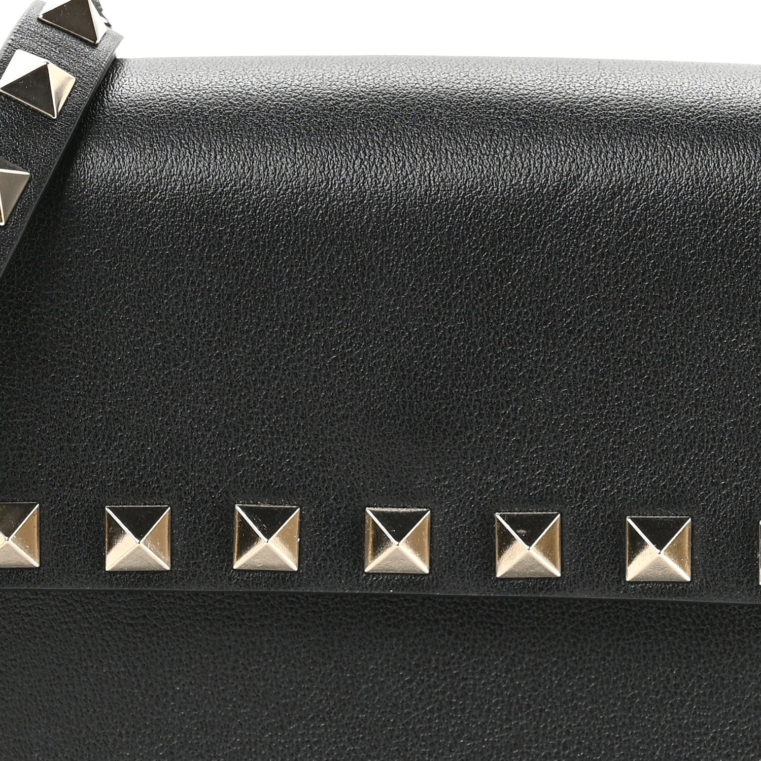 Valentino Garavani Vitello Rockstud Flap Crossbody Bag Black 7 of 10