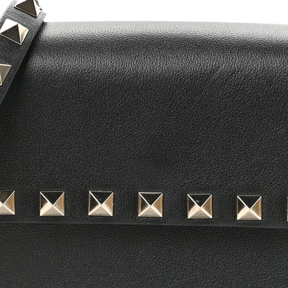 Valentino Garavani Vitello Rockstud Flap Crossbody Bag Black 7 of 10