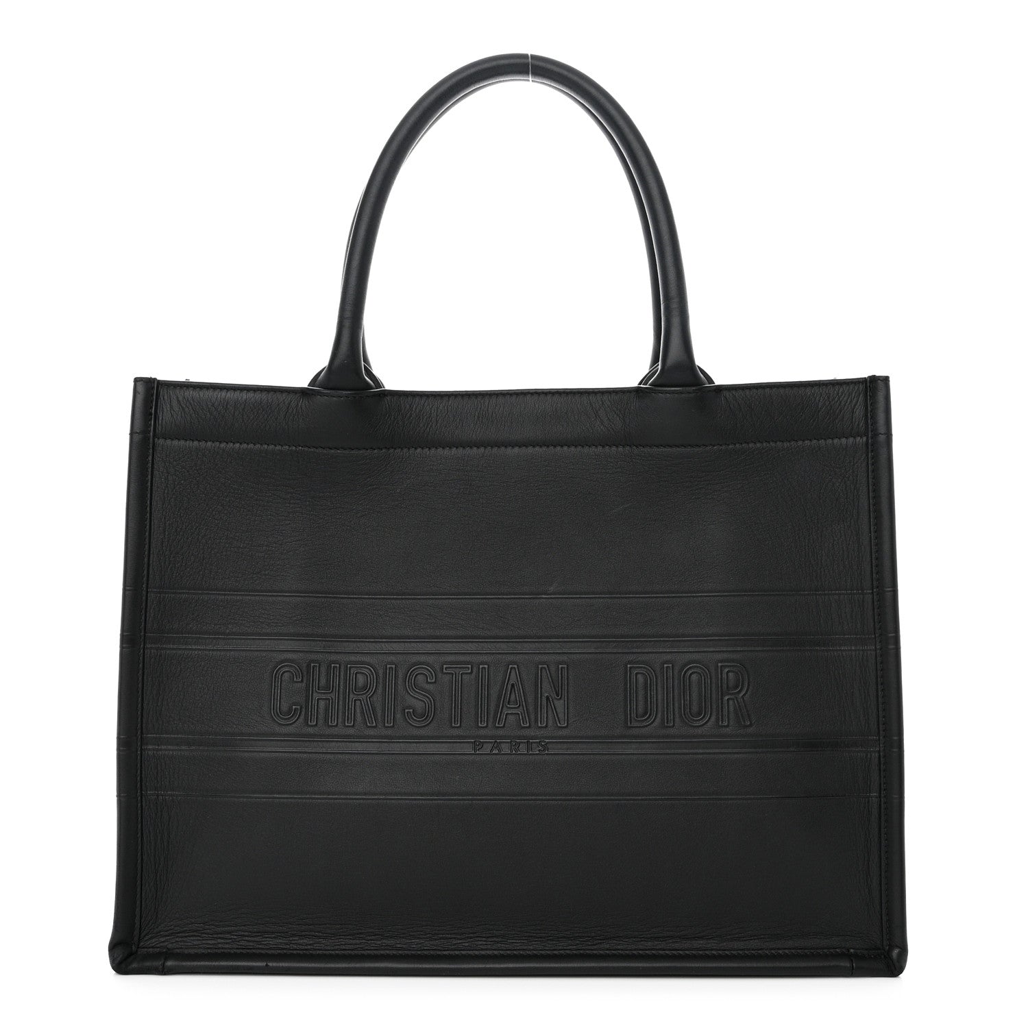 Christian Dior Calfskin Embossed Medium Book Tote Black 1 of 10