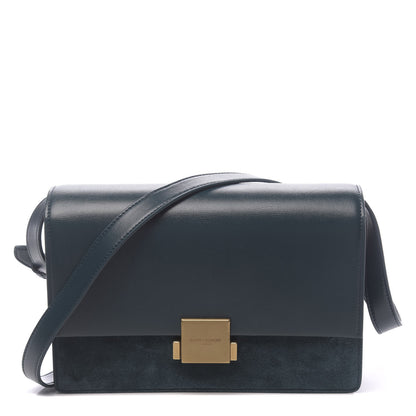 Saint Laurent Smooth Calfskin Suede Medium Bellechasse Dark Green 1 of 10