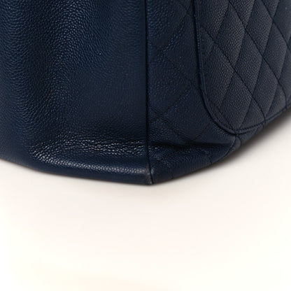 Chanel Caviar Quilted Grand Shopping Tote GST Dark Navy Blue 11 of 11