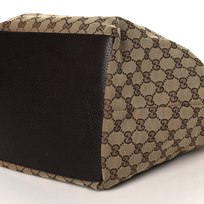 Gucci GG Monogram Medium Web Handle Bucket Tote Dark Brown 11 of 11