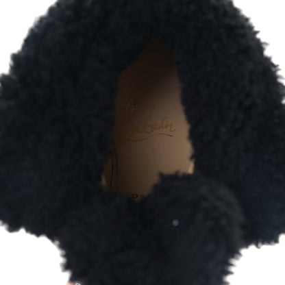 Christian Louboutin Grained Calfskin Shearling Edelvizir 70 Ankle Boots 37.5 Black 7 of 7