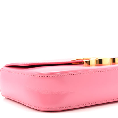 Celine Shiny Calfskin Triomphe Chain Shoulder Bag Flamingo 9 of 10