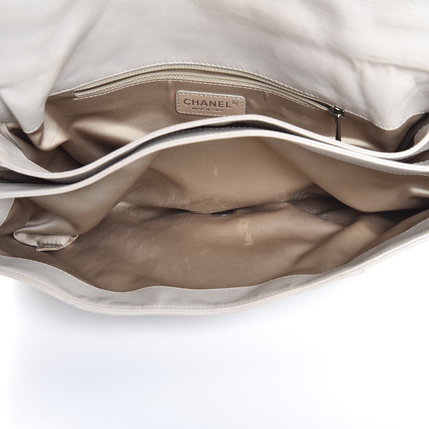 Chanel Lambskin Quilted 3 Accordion Flap Bag White 7 of 21