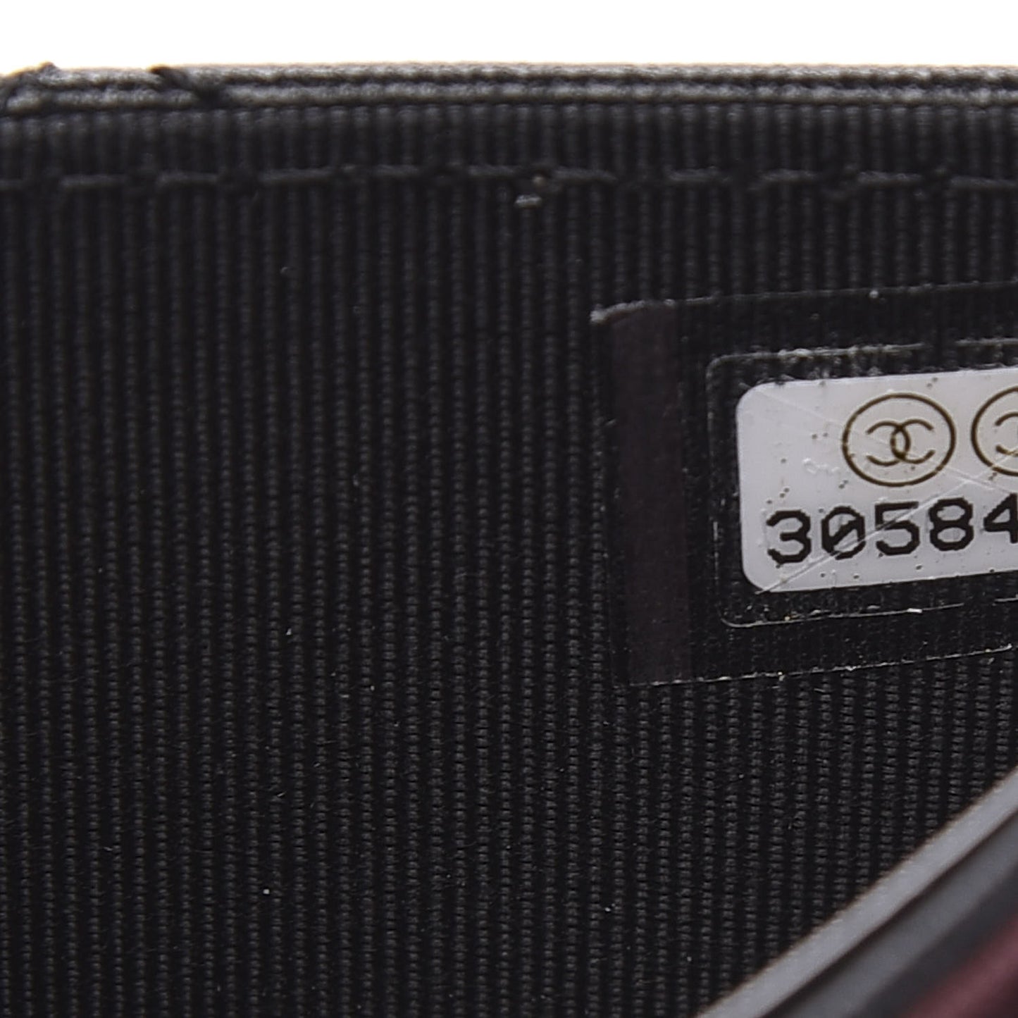 Lambskin Quilted Flap Card Holder Black