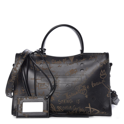 Balenciaga Calfskin Love Perforated Blackout Hardware S City Black 1 of 10