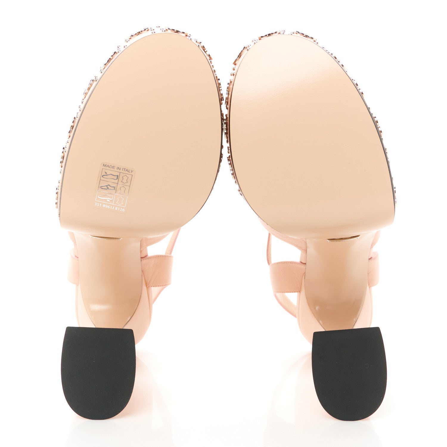 Gucci Malaga Kid Interlocking G Studs 155mm Platform Sandals 41 Perfect Pink 5 of 8