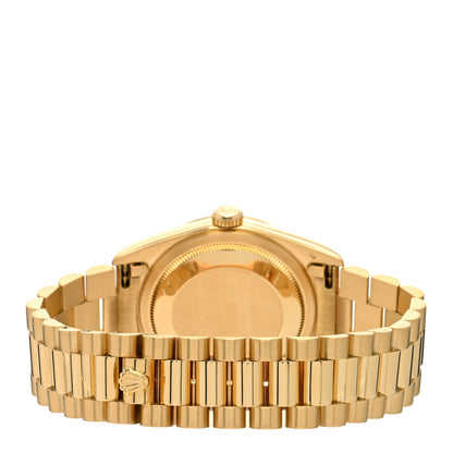 Rolex 18K Yellow Gold Diamond 36mm Oyster Perpetual Day-Date President Watch Champagne 18238 3 of 5