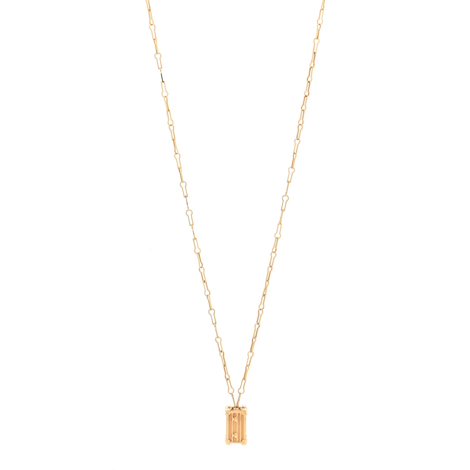 Louis Vuitton 18K Yellow Gold Petite Malle Pendant Necklace 1 of 5