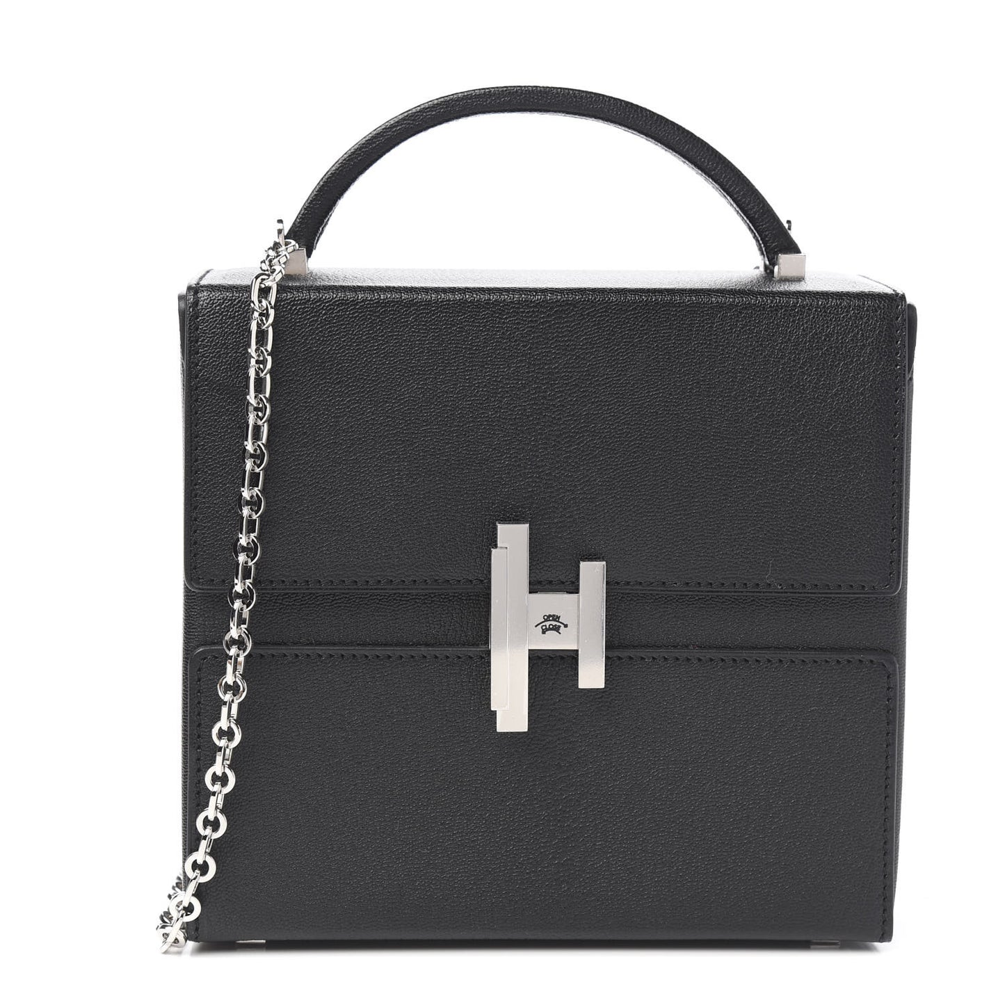 Chevre Mysore Cinhetic Boxy Top Handle Bag Black