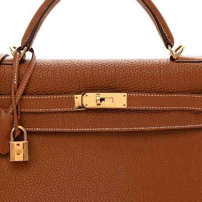 Hermes Togo Kelly Retourne 32 Gold 8 of 17