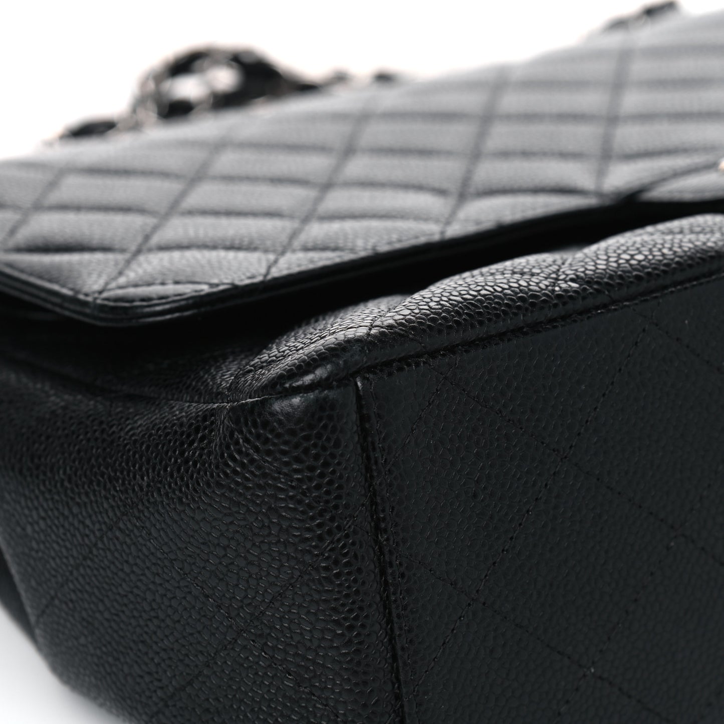 Caviar Quilted Maxi Double Flap Black
