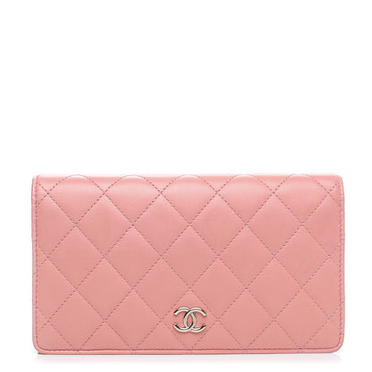Chanel Lambskin Quilted Yen Wallet Pink 1 of 11