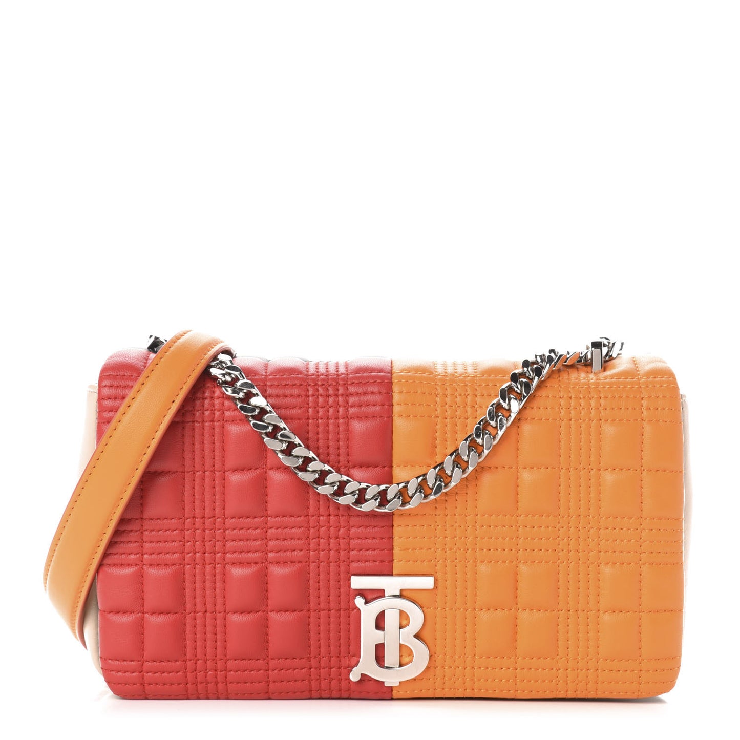 Lambskin Quilted Small Lola Bag Bright Red Orange