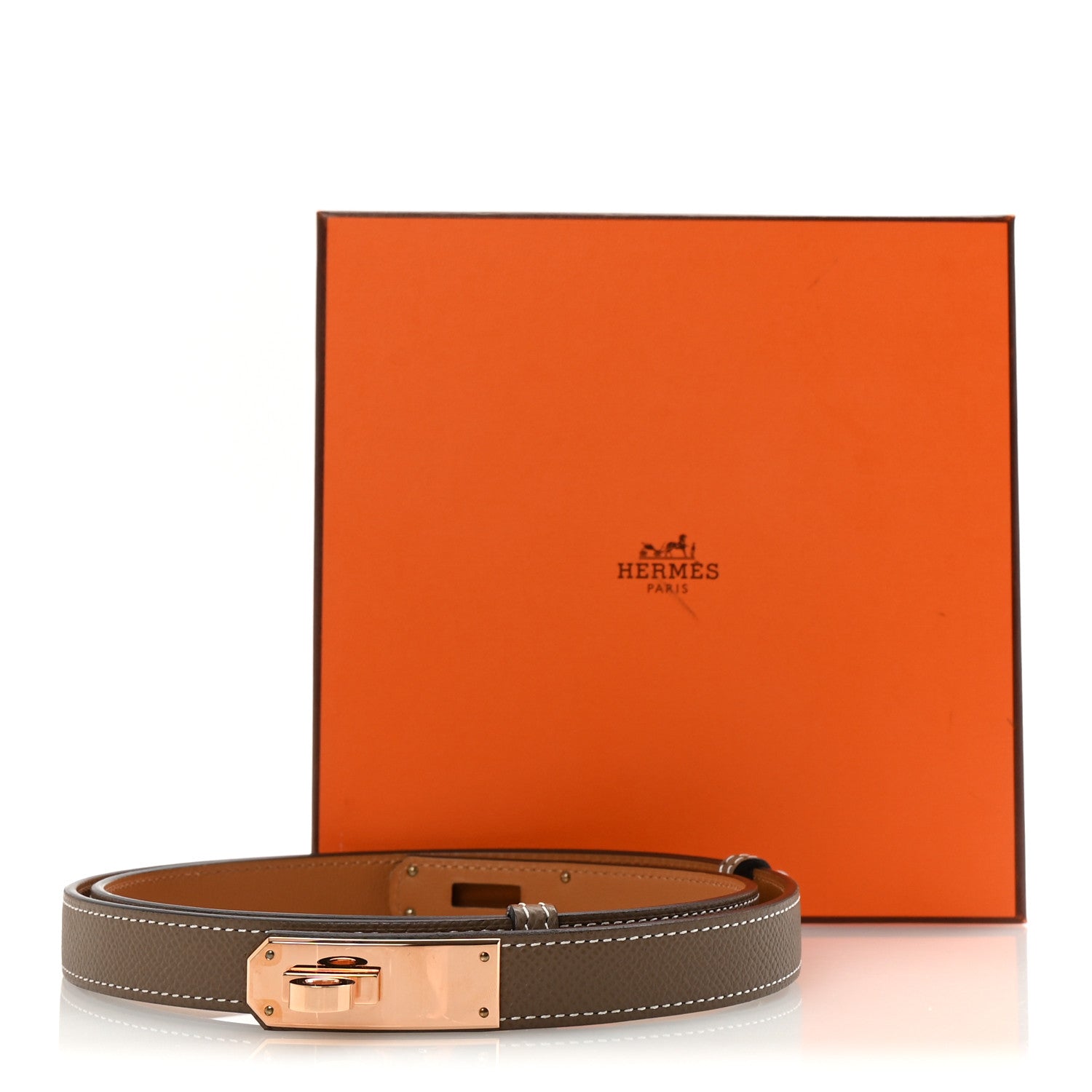 Hermes Epsom Kelly Belt Etoupe 5 of 5