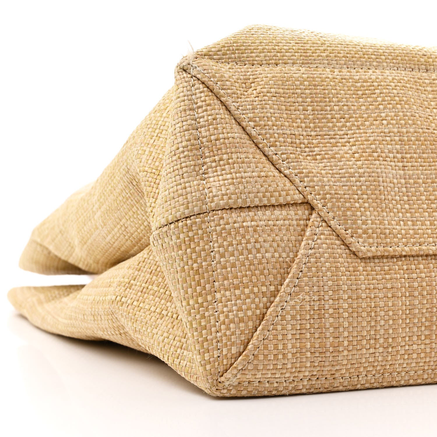 Prada Raffia Logo Tote Naturale 9 of 13