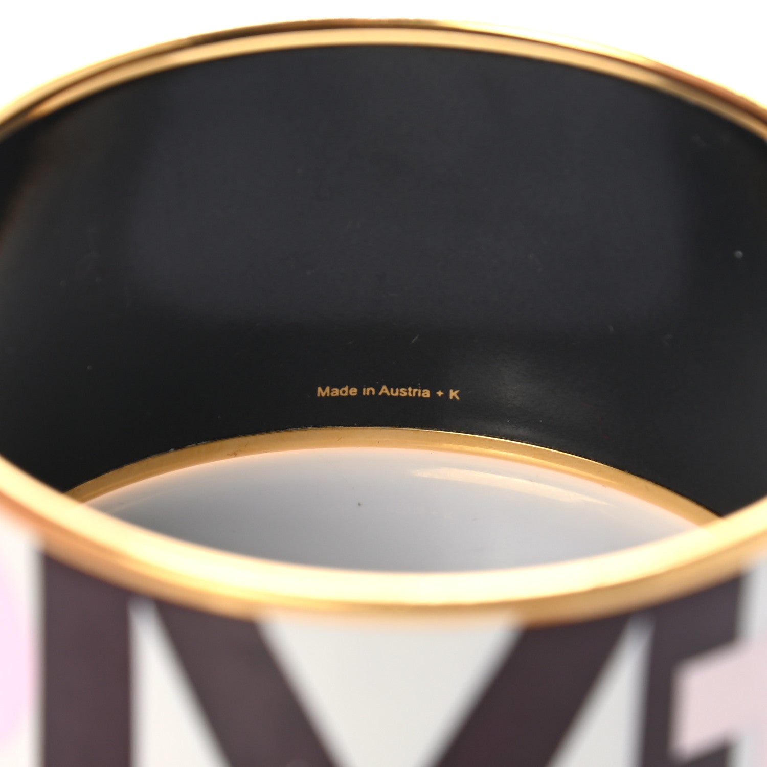 Hermes Enamel Printed Extra Wide Capitales Bracelet 65 5 of 5