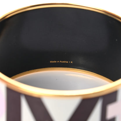 Hermes Enamel Printed Extra Wide Capitales Bracelet 65 5 of 5