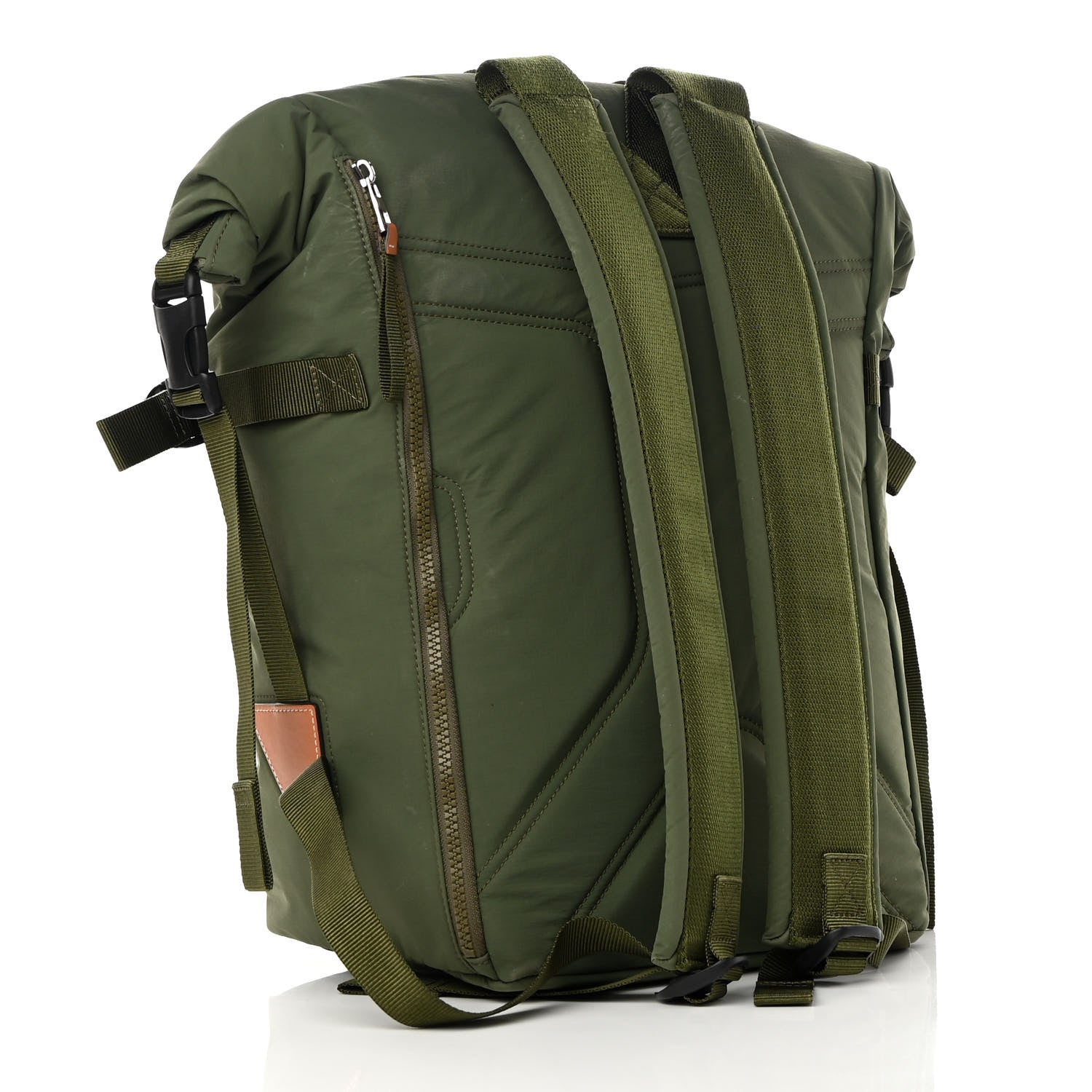 Loewe Recycled Nylon Eye/LOEWE/Nature Roll Top Backpack Khaki Green 3 of 15