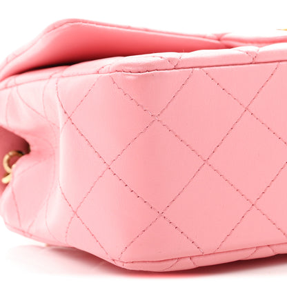 Chanel Lambskin Quilted Mini Rectangular Flap Pink 8 of 11