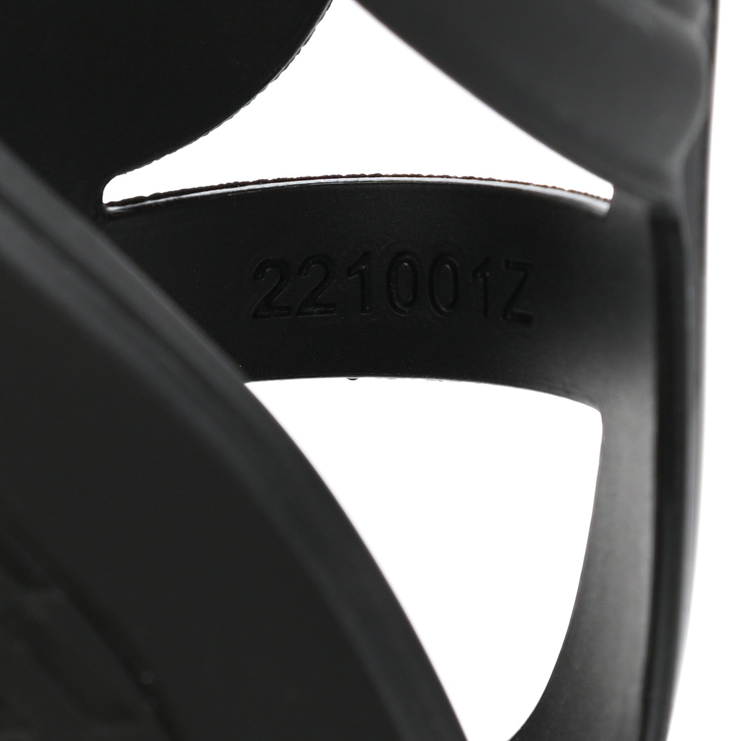 Hermes Rubber Womens Egerie Sandals 37 Black 8 of 9