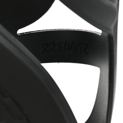 Hermes Rubber Womens Egerie Sandals 37 Black 8 of 9