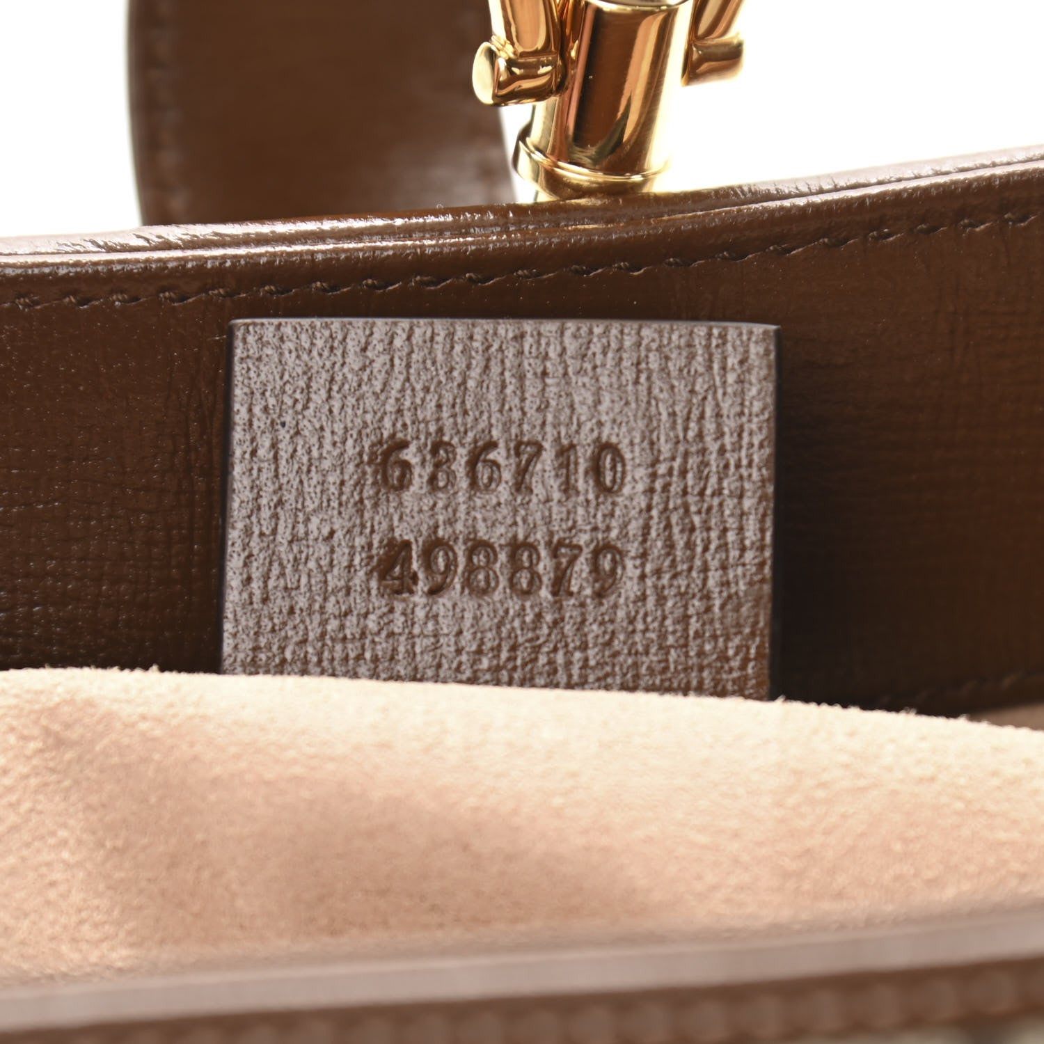 Gucci GG Supreme Monogram Azalea Calfskin Web Medium Jackie 1961 Hobo Beige Ebony Brown Sugar 7 of 10