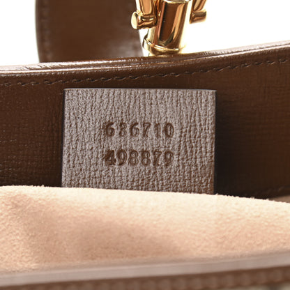 Gucci GG Supreme Monogram Azalea Calfskin Web Medium Jackie 1961 Hobo Beige Ebony Brown Sugar 7 of 10