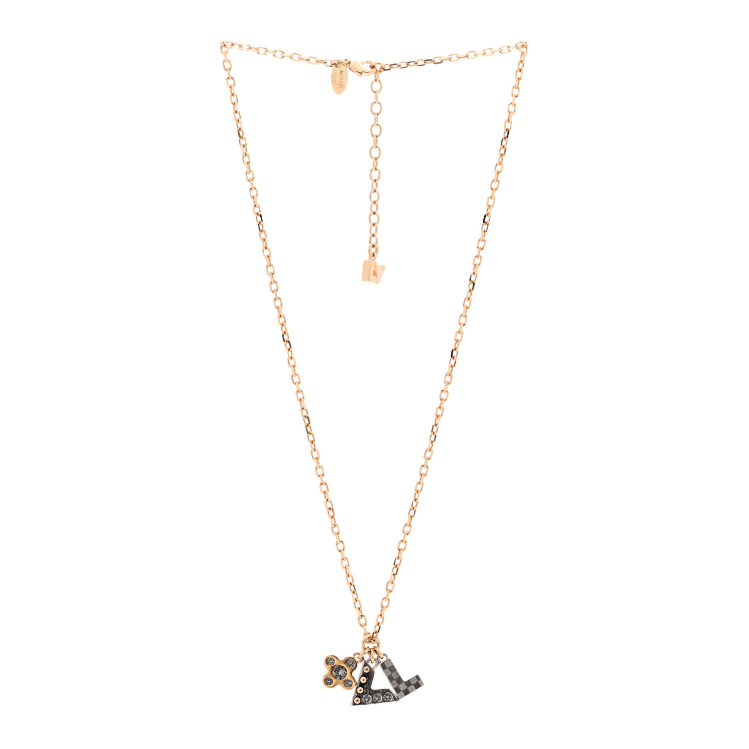 Louis Vuitton Love Letters Pendant Necklace Gold 3 of 7