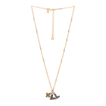 Louis Vuitton Love Letters Pendant Necklace Gold 3 of 7
